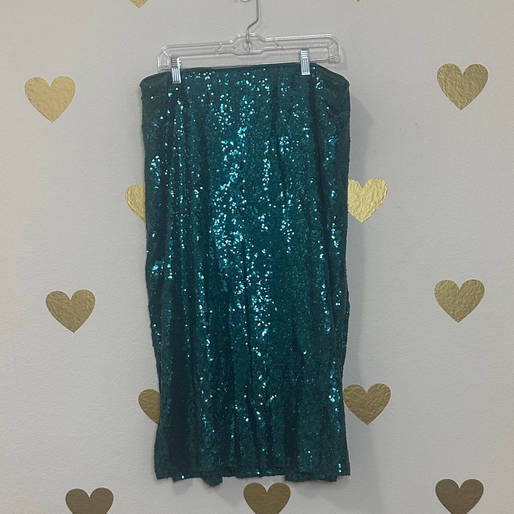 Eloquii green Sequin Pencil Skirt